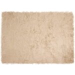 Tapis en fausse tafalla beige 160 x 230 cm polyester vidaxl