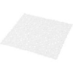 Tapis fond de douche 52 x 52 cm galet blanc