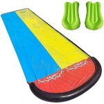 Tapis de glisse, toboggan aquatique pour enfants avec 2 crash pad