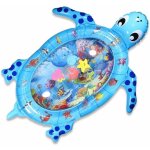 Tapis gonflable en forme de tortue pour enfants, eau et poisson, joli tapis, bleu