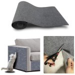 Tapis griffoir autocollant chat 40x250cm gris clair protection canape chat anti griffe pour murs sols ...