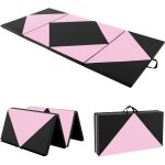 Tapis de gym epais pliable, 240 x 117 x 5 cm, 4 plis & poign�e transport, matelas gymnastique de sol ...