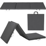 Tapis de gymnastique - homcom - pliable en 3 panneaux - avec poign�es - rev�tement synth�tique - 180 ...