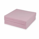 Tapis de jeu 120x120cm pour enfant, carr�, pliable, rose poudr�