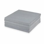 Tapis de jeu 120x120cm pour enfant, carr�, pliable, velours doux, gris clair