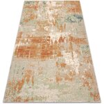 Rugsx - tapis en laine abby 486. 13. la112 osta vintage, moderne vert / terre cuite orange 67x130 cm Rugsx - tapis en laine abby 486. 13. la112 osta vintage, moderne vert / terre cuite orange 67x130 cm