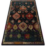 Tapis en laine polonia abrash oriental, fleurs bleu marine blue 170x235 cm