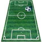 Tapis lavable bambino 51760 terrain, football pour les enfants antidrapant - vert green 200x290 cm