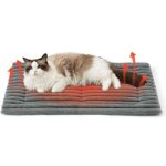 Tapis de lit auto - chauffant pour chat, couverture chaude en polaire lavable 76 x 50 cm avec fond antid�rapan ...