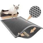 Tapis litiere chat, 60x40 cm imperm�able tapis de liti�re pour chat, non toxique eva tapis chat litiere, ...