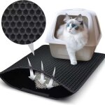 Tapis pour liti�re pour chat - double couche alv�ol�e - antid�rapant - imperm�able et r�sistant � l'urine ...