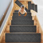 Tapis de marche d'escalier 76 x 20cm, 15 pi�ces marchettes d'escalier auto - adh�sif, antid�rapant protection ...