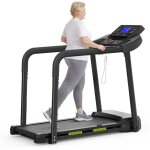 Tapis de marche pliable pour seniors ? grand �cran led ? conception s�curis�e ? capacit� 135 kg ? id�al ...