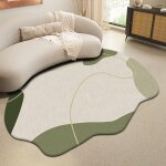 Tapis moderne abstrait de forme irr�guli�re, tapis lavable, tapis de salon ou de chambre, tapis doux ...