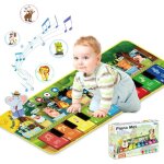 Tapis musical avec 10 animaux, tapis piano pour enfants, jouet pour b�b�s � partir de 1 an, jouet pour ...