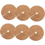 Tapis de paillis en fibre v�g�tale 30 cm lot de 6 pour pots de fleurs jardinage protection le gel coupe ...