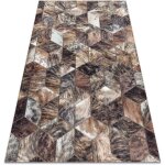 Tapis patchwork 21715 marron - peau de vache, diamants brown 160x230 cm