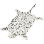 Tapis en peluche en forme de l�opard 139 cm blanc