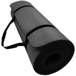 Tapis de pilates, gymnastique et yoga antid�rapant pour femmes, 1 cm d'�paisseur, avec sangles, tpe, ...