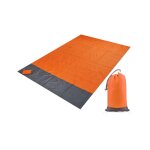 Tapis de plage pliable 200200cm, natte de plage lger, portable et etanche avec 4 piquets pour plage ...