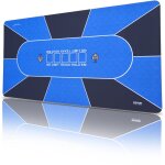 Tapis de poker, 70 x 35 pouces, portable pour 6 a 8 joueurs, livre avec sac de transport, bleu, plateau ... Tapis de poker, 70 x 35 pouces, portable pour 6 a 8 joueurs, livre avec sac de transport, bleu, plateau ...