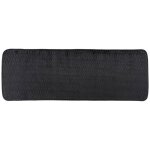 Tapis polyester effet vague 40x120 cm - noir tendance