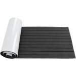 Tapis antidrapant eva pour bateau / camping - car - 240x60cm - gris fonc / noir - revtement de pont ...