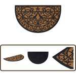 Tapis de porte demi - rond 45x75 cm caoutchouc et fibre de coco - paillasson - tapis d'entre - matelas ...