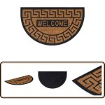 Vidaxl - tapis de porte demi - rond 45x75 cm caoutchouc et fibre de coco - paillasson - tapis d'entre ...