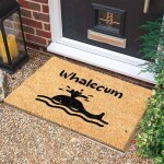 Tapis de porte d'entre  motif de poisson intressant, tapis absorbant l'eau en polyester, tapis de ...