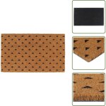 Tapis de porte naturel 45x75 cm fibre de coco touffet� - paillasson entr�e - tapis d'accueil - fibre ...