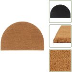 Tapis de porte naturel demi - rond 60x90cm fibre de coco touffet� - tapis d'entr�e - paillasson - fibre ...