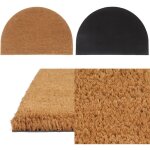 Tapis de porte naturel demi - rond 60x90cm fibre de coco touffet� - tapis d'entr�e - paillasson - fibre ...