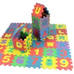 Tapis de puzzle en mousse pour enfants - lettres et chiffres, 36 pi�ces, 6 x 6 cm
