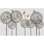 Tapis de radiateur magn�tique motif pissenlits abstraits dor�s 60 x 100 cm