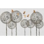 Tapis de radiateur magn�tique motif pissenlits abstraits dor�s 60 x 100 cm