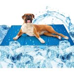Tapis rafraichissant chien l 90x50cm, auto - refroidissant gel non - toxique grand tapis refroidissement ...