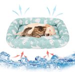 Tapis rafraichissant lit pour chat petit chien, tapis de glace auto - refroidissant non toxique rsistant ...