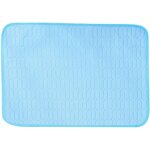 Tapis rafra�chissant portable en soie glac�e pour chien, 100 x 75 cm, pratique, compact, robuste, doux, ...