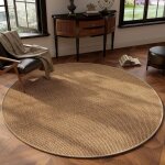 Tapis rond pour chambre � coucher, doux et d�coratif, tress�, anti - peluche, pour canap�, table basse, ...