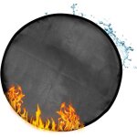 Tapis rond ignifuge, 60 cm, tapis ignifuge, imperm�able, pliable, pour brasero, barbecue de table, herbe, ...