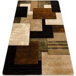Rugsx - tapis royal 5367 g�om�trique 3d - noir / marron brown 200x290 cm