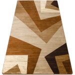 Tapis royal g2095 g�om�trique - beige / marron beige 100x200 cm