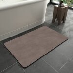 Tapis salle de bain absorbant diatomite, couleur unie minimaliste tapis de bain antid�rapant s�chage ...