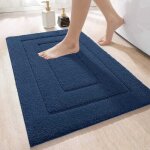 Tapis de salle de bain antid�rapant, tapis de salle de bain en microfibre douce, absorbant, lavable en ...