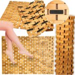 Tapis de salle de bain en bambou, antidrapant, tapis naturel, 80x50 cm, salle de bain