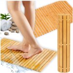 Tapis de salle de bain en bambou, en bois, antidrapant, tapis naturel, 40x60 cm