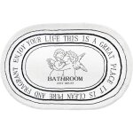 Tapis de salle de bain noir et blanc 50 x 80 cm, doux et absorbant, lavable en machine, antid�rapant, ...