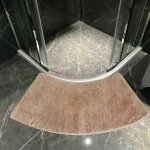 Tapis de salle de bain - petit tapis de douche arrondi en quart de cercle, en microfibre, super absorbant, ... Tapis de salle de bain - petit tapis de douche arrondi en quart de cercle, en microfibre, super absorbant, ...
