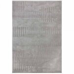 Tapis salon 120 x 170 cm motif g�om�trique, gris, laine tuft� main, texture noble, originalit� graphique ...